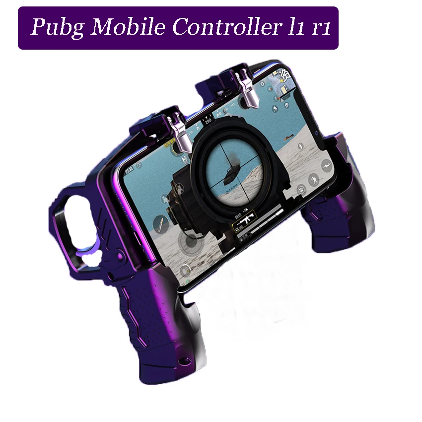  K21 Metal Pubg Mobile Controller l1 r1 Game Controller Handle Trigger Joystick Shooter Controller F