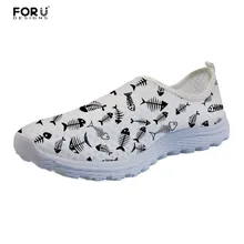 FORUDESIGNS/Модные женские повседневные туфли на плоской подошве; белые удобные женские кроссовки с милым животным рисунком рыбы; женская обувь