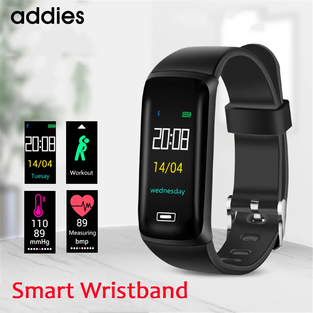 

Addies Smartwatch LCD Call Bluetooth Smart Bracelet Blood Pressure Heart Rate Monitor Sleep Tracker Wristband for Android IOS