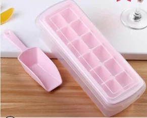 8/12/18/24/30/33/44/55/66 различные стили DIY Лед коробка с крышкой и лопатой творческий бытовой льда - Цвет: 12 Grid Pink