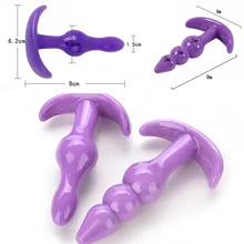 1PC Silicone Anal Plug Butt Beads Plug Smooth Female Masturbation Orgasm Massager Erotic Body Erotic Toy Sex Products For Male