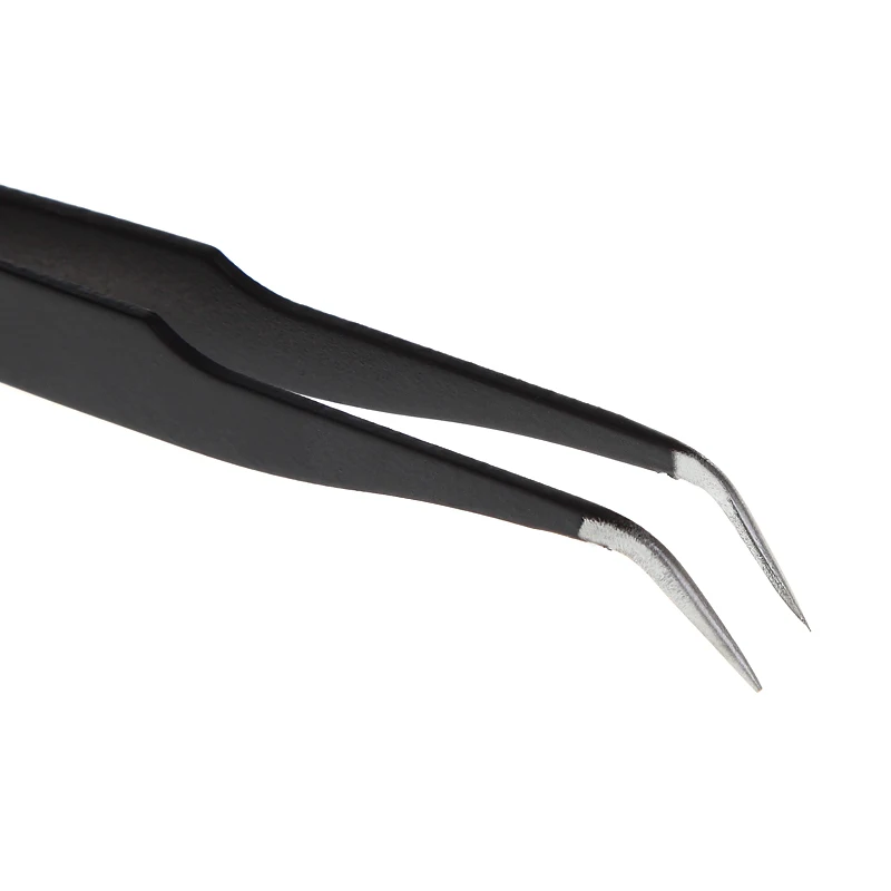 Monja, дизайн ногтей, нержавеющая сталь, черный Изогнутый пинцет, стразы, выбор бусин, раскраска, накладные ресницы, кусачки для маникюра, инструмент