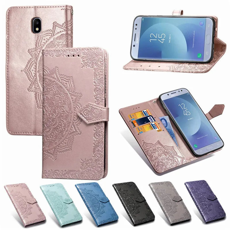 For Samsung Galaxy J3 2017 Case Wallet PU Leather Back Cover Phone J330F J330 SM-J330F Flip | Мобильные телефоны и