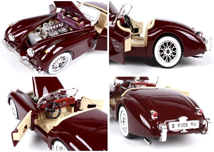 1:24 Масштаб 1951 XK 120 Roadster классический автомобиль-трансформер модель детских игрушек подарки