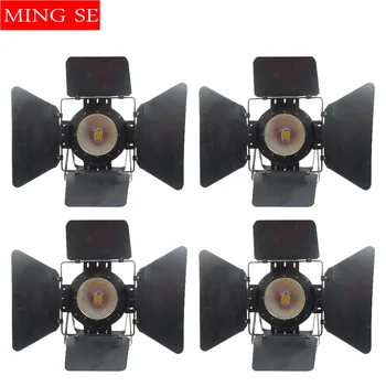 

4pcs/lots 2018 LED Par COB 100W With Barn Door High Power Aluminium Case Stage Lighting with 100W COB ,cool white and warm white