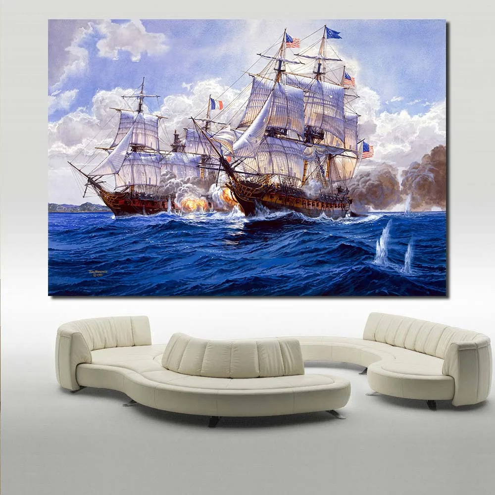 QC803-art-battle-sea-painting-ships-navy-guns-military-ship-wallpaper-3-1