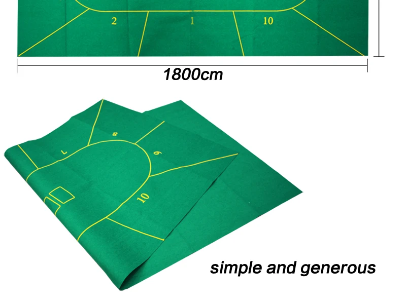 90*180 см 10 игроков Ротари баккара Poker Set Fichas покер техасский холдем покер скатерть Fietro фетр доска ткань