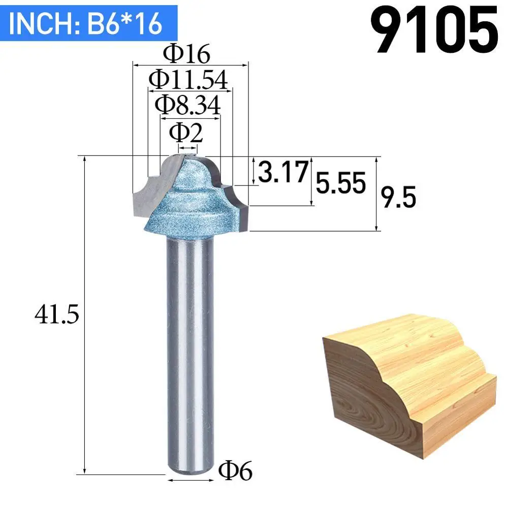 HUHAO 1 шт. резьба по дереву резак двойная фреза для отделки кромки биты для дерева промышленного класса Деревообработка Гравировка фаска Обрезка бит - Длина режущей кромки: 9105