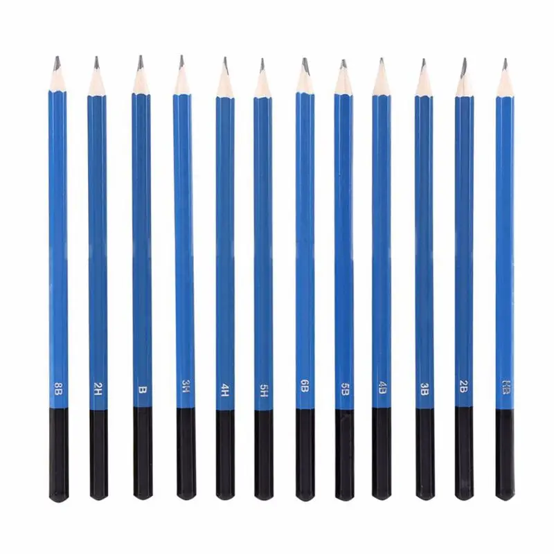 

48 Pcs Pencil Professional Drawing Sketch Pencil Kit Sketch Graphite Charcoal Pencils Sticks Erasers Stationery Drawing Suppli