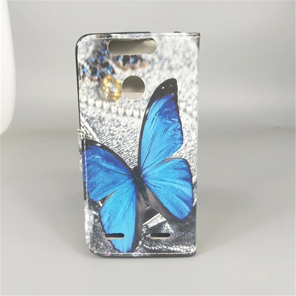 

New Butterfly Flower Flag Designer Wallet Flip Stand Book Cover Case For ZTE Blade V8 Lite 5.0 Dual sim
