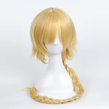 

Free hair cap+ Fate/Apocrypha Joan of Arc cosplay WIG with braid Comic con fate Jeanne blonde hair wig