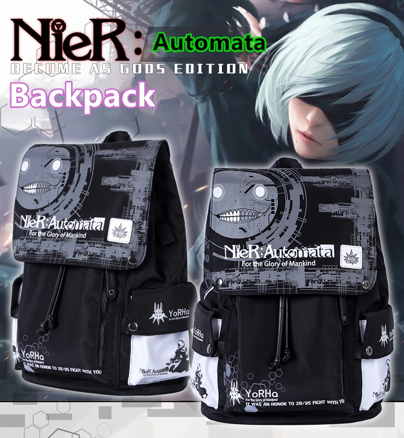 Game Nier Automata Backpack Yorha No.2 Type B 2b 9s Anime Cosplay School  Travel Laptop Bag Punk Satchel Backpacks AliExpress