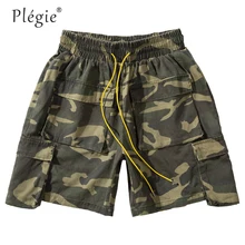 Плиссированные камуфляжные шорты мужские стерео накладные карманы шорты Hi-street мужские свободные шорты камуфляжные шорты хлопок дропшиппинг