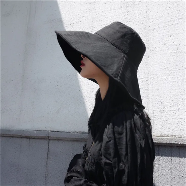 2018 New Japanese Solid Color Sun Hat Summer Travel Collapsible Sun Protection Beach Casual Sun Hat ACA96 (10)
