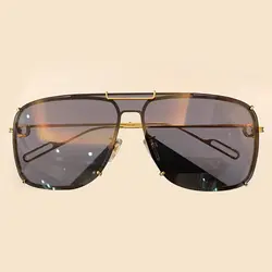 Сплав солнцезащитные очки мужские модные квадратные солнцезащитные очки для мужчин 2019 высокое качество брендовые дизайнерские