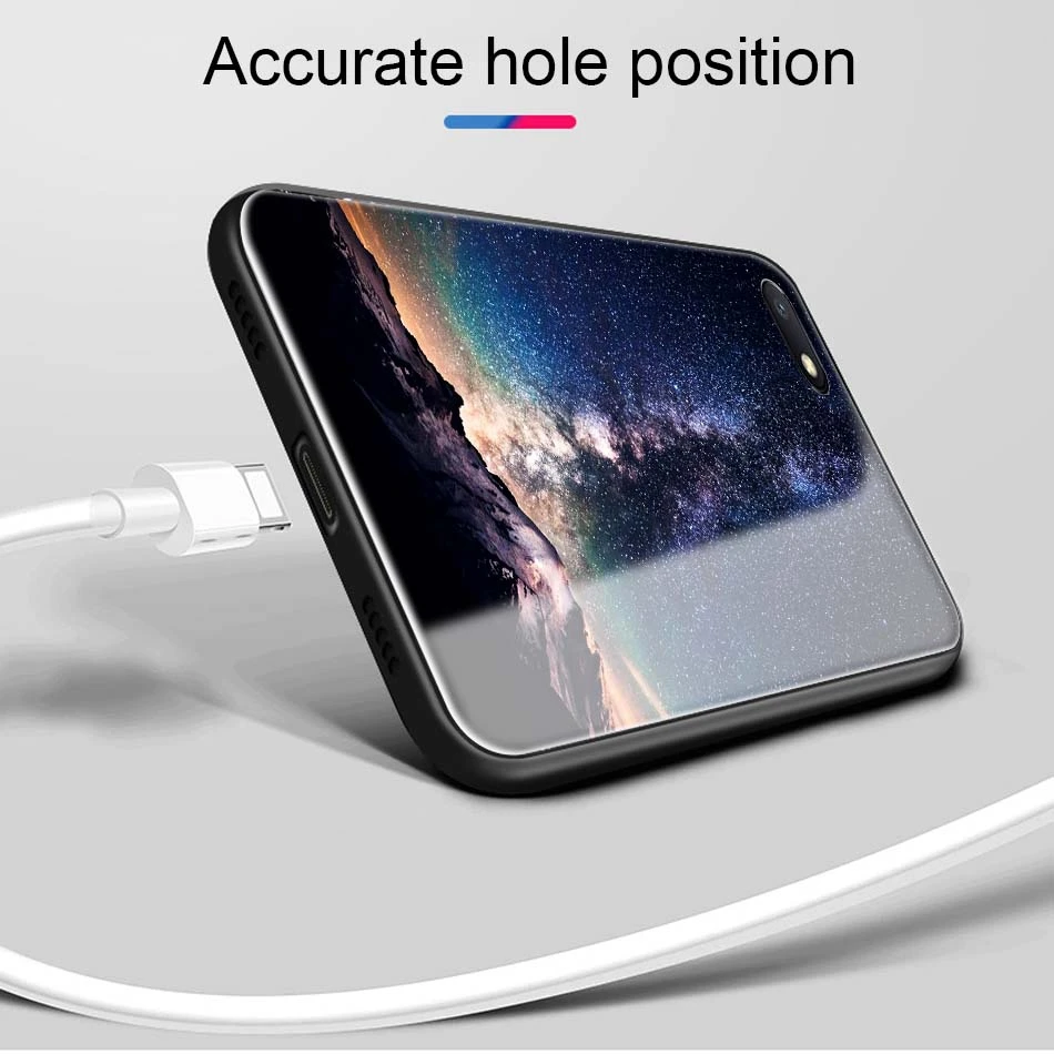Tempered Glass Back Cover for Xiaomi Redmi A6 Cases Space Patterned Phone Case for Xiaomi Mi A1 RedMi Note 5 Pro 4X 5 Plus Coque (6)