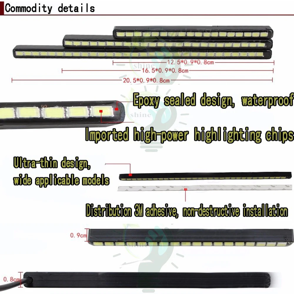 2X 30LED SMD 5630 автомобилей DRL Туман Дневной Бег свет ультра-тонкий Невидимый Водонепроницаемый привело ДРЛ газа для honda/Mazda/Ford AE