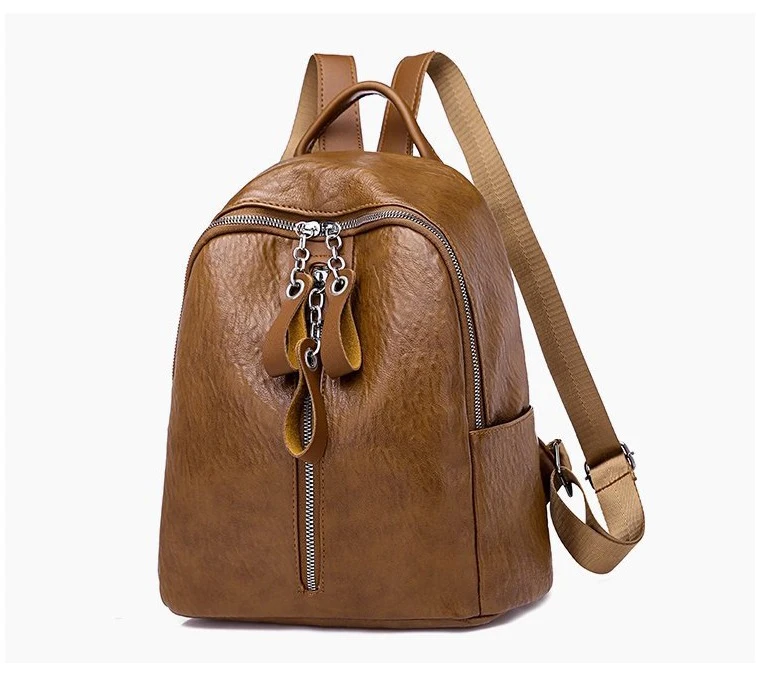ZMQN рюкзак для женщин с цепочкой, на молнии, сумка на спине, светильник, повседневные Рюкзаки, школьный рюкзак, Женский коричневый рюкзак