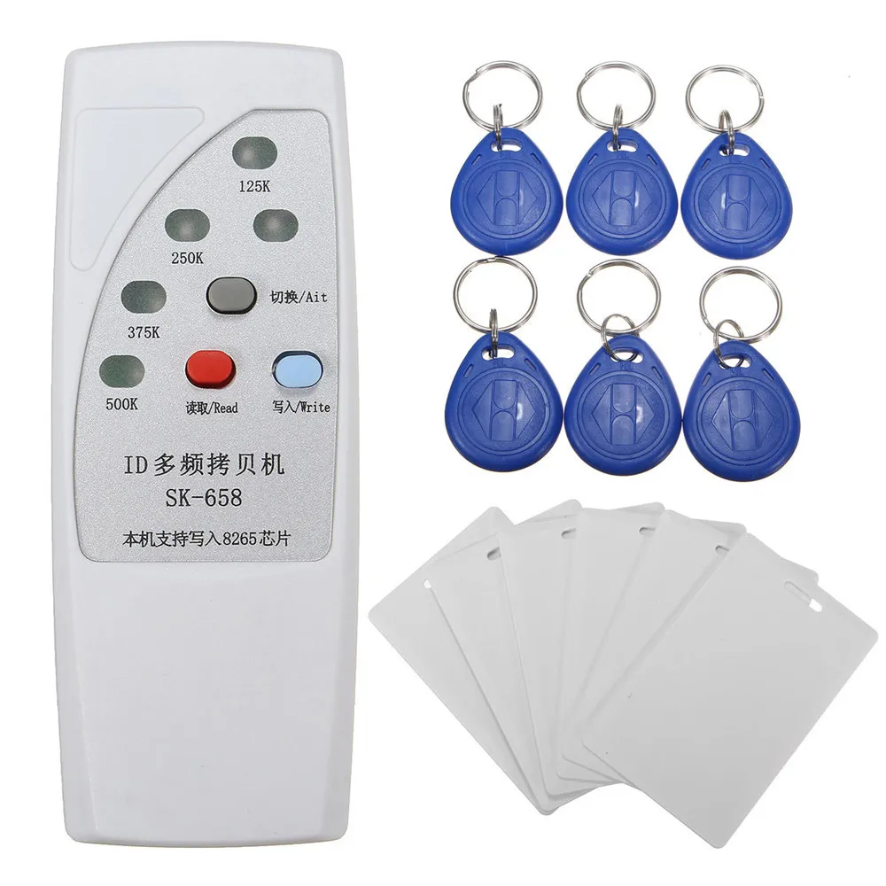 Красный 125KHz RFID ID Card Reader Writer Copier Duplicator 125KHz/250KHz/375KHz/500KHz Access Control Cards Reader - Цвет: Красный