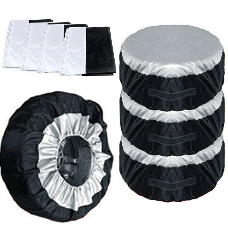 

4Pcs Car 19-23inch Spare Tyre 210D Oxford Fabric Tire Wheel Protection Cover Storage Carry Bag