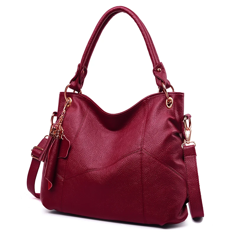 خمر المرأة حقيبة ساع للنساء 2019 جديد مصمم حقائب كبيرة حمل الإناث المحمولة حقائب كتف أعلى-حقائب بيد