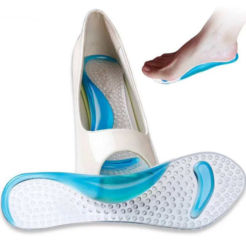

1 pair Lady Shoes Pad With Non-Slip Arch Support And Cushion Orthotics Silicone Gel Heel Pads Foot Care Pedicure Shoes Insole