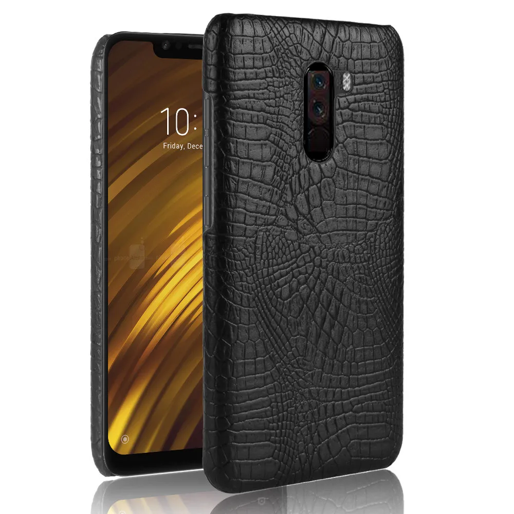 Для Xiaomi pocophone F1 случае 6,18 дюймов Роскошные крокодиловой кожи жесткий чехол противоударный чехол для Xiaomi Поко F1 F 1 телефон случаев