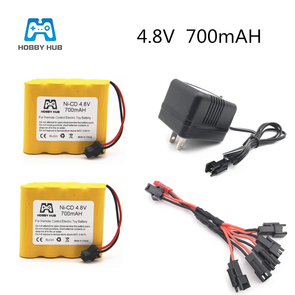 HOBBY HUB 4 8 В 700 мАч Ni Cd батарея + 5 в 1 зарядное устройство для дистанционного