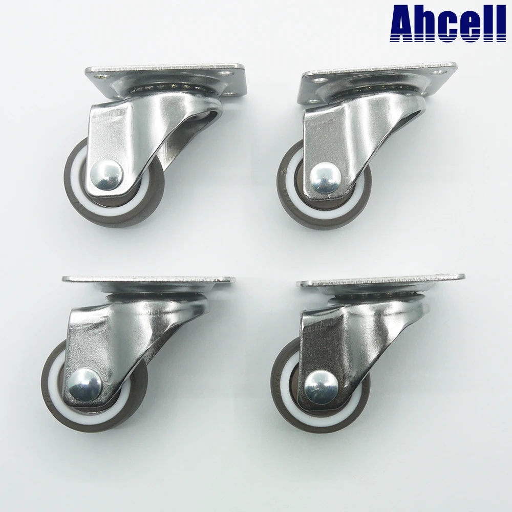 4 قطعة 25 مللي متر TPE المطاط صغيرة سوبر كتم قطب المذرة 1 بوصة 20 كجم الحمولة البسيطة خزانة درج زهرة رفوف الأسطوانة عجلة