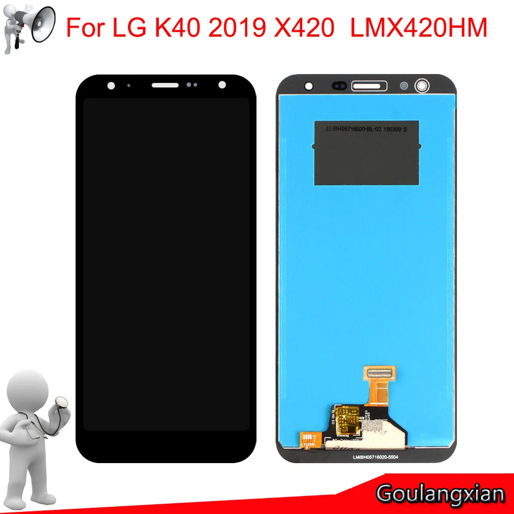 

AAA Original LCD With Frame For LG K40 2019 LCD Display Touch Screen Digitizer Assembly For X420 LMX420HM LMX420EM / K12 Plus
