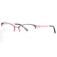 Модные металлические полуочки, оправа, прогрессивные оптические многофокальные линзы по рецепту, оправа из нержавеющей стали, очки для чтения из смолы