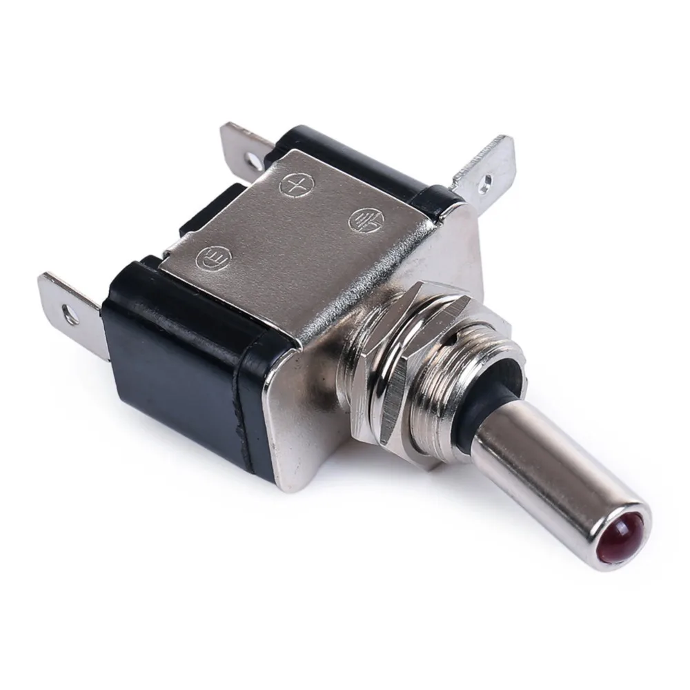 12V 20A Rocker Toggle Switch SPST ON/OFF Blue Red Green LED Light Car