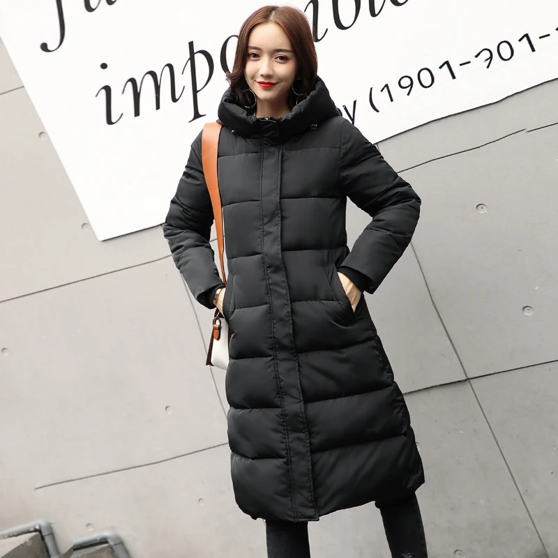 High Quality 2018 New Arrival Winter Jacket Women Hooded Cotton Padded Long Warm thicken Female Coats Parka Parkas Outwear