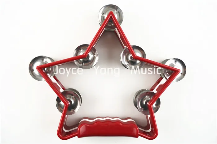 

Alice Star Shape Tambourine Percussion Handbell Ring Tambourine Free Shipping