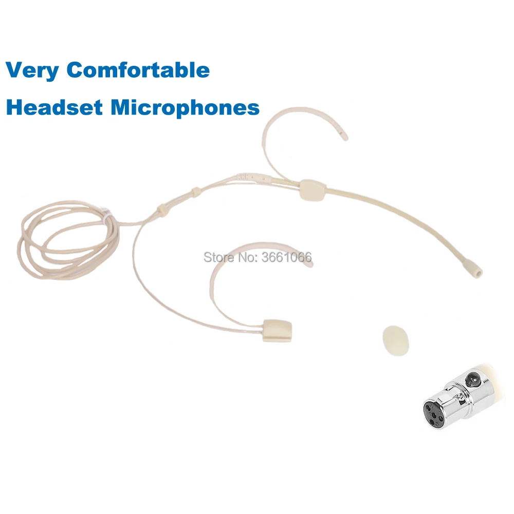 

Omidirectional Microdot Headset Head-mounted Headworn Microphone For SHURE Wireless System - Mini XLR Ta4f Connector 4SH-002