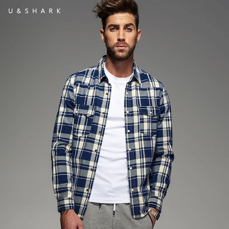 blue plaid shirt mens outfit