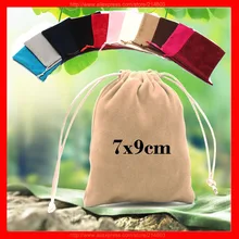 100 шт./лот) Размер 8x10 см Высококачественный Подарочный бархатный мешок с кулиской с логотипом