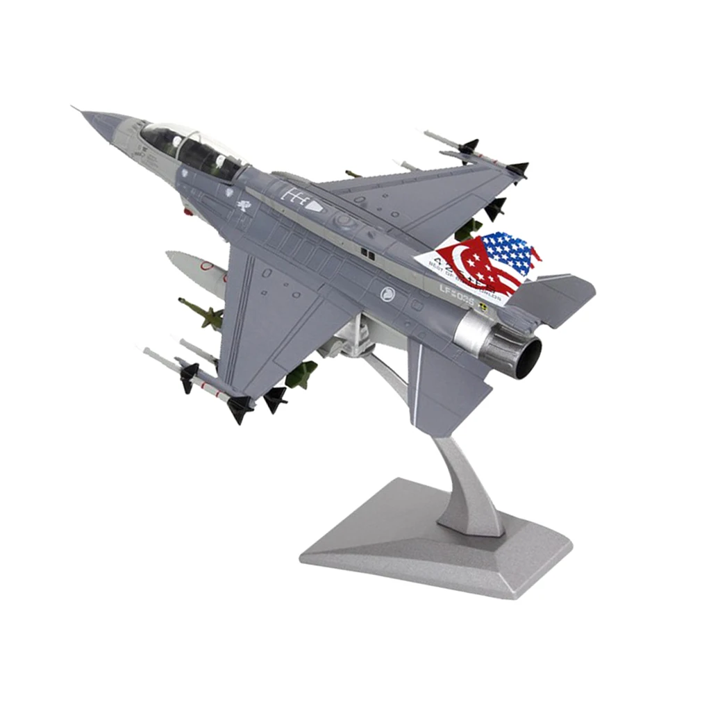 1/72 Diecast Fighter Jet F16D Fighting Falcon Airplane Model Building for Home Office Decor