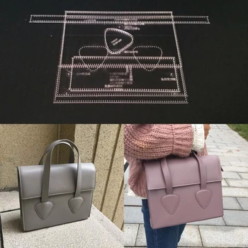 

1set DIY Acrylic Leather Template Home Handwork Leathercraft Sewing Pattern Tools Accessory Shoulder Bag 240x200x70mm