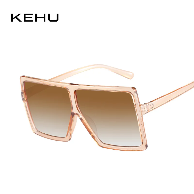 

KEHU New Fashion Trend Women Sunglasses Classic Square Very Large Prevent Bask In Glasses UV400 Individuality Eyeglasses K9269