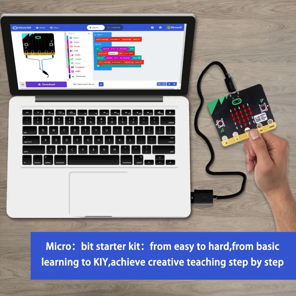 OSOYOO BBC Micro bit Базовый комплект обучения программированию для детей и начинающих(не включает 2* AA батареи