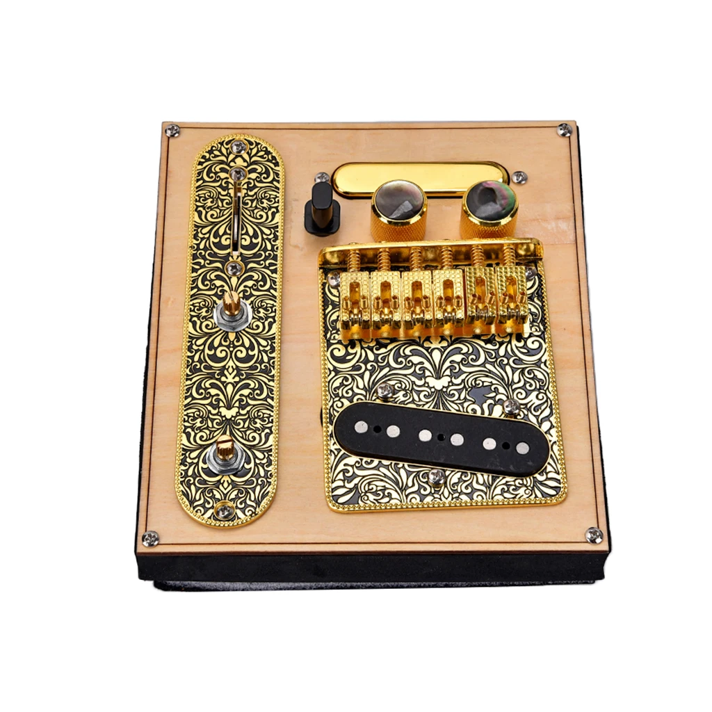Tooyful 3 Way Prewired Control Plate Bridge Volume Tone Knobs for Telecaster Musical Instrument Parts Replacement Accessories