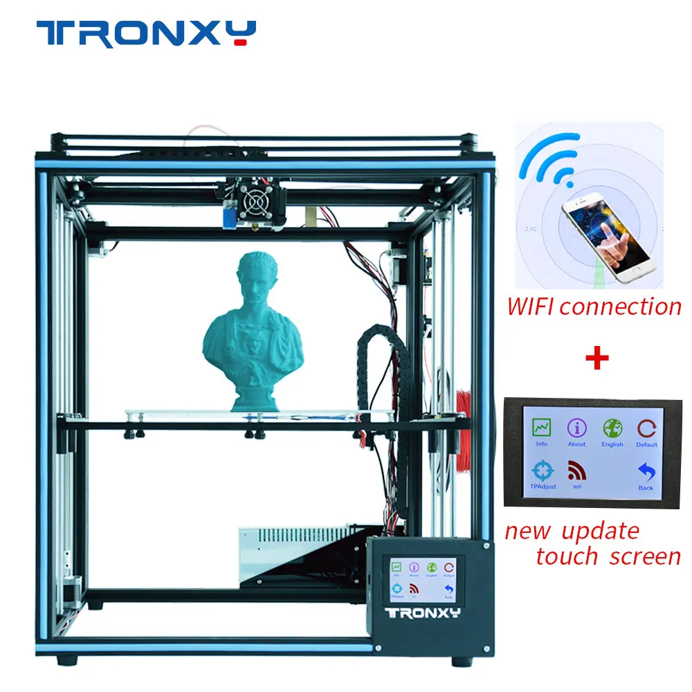 

2019 Tronxy newest 3D printer X5SA with wifi connection and Larger printing size 3.5 inches Touch Screen