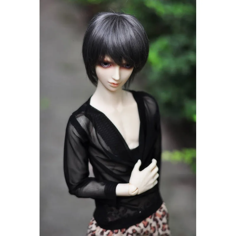 Кукла BJD черная Прозрачная Футболка Верхняя одежда для мужчин 1/4 1/3 SD17 70 см 17