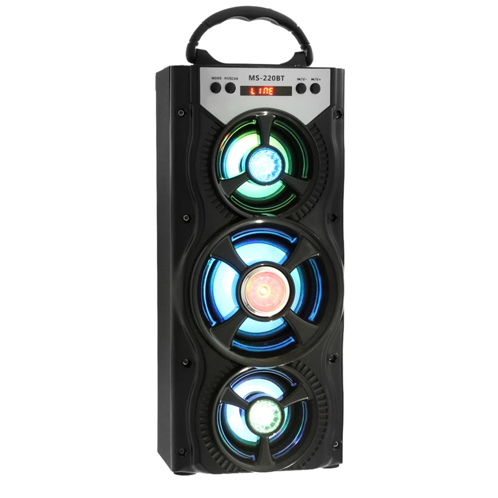 

Original Wireless Portable Bluetooth Speaker FM Radio AUX Bluetooth FM LCD Screen LED Shinning TF Card Music Playing