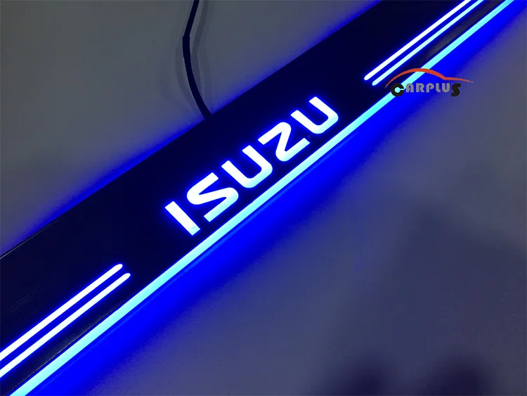 

top brand hot sell car accessories Stainless Steel led door sill with light for d-max free shipping fashion car accessories
