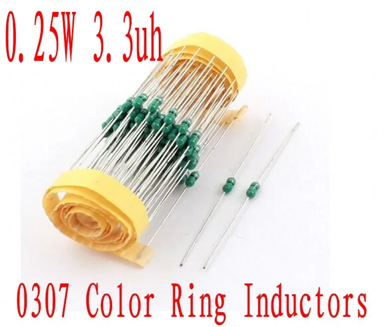 3000Pcs 0307 Color ring inductance 1/4w DIP Inductor 3.3uh Axial Lead