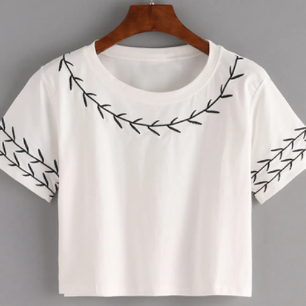 Женские элегантные футболки белый сплошной цвет Футболка Camiseta de color liso Das t-shirt der Frauen t-shirt voor dames