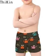 THIKIN/Летние плавки для мальчиков с рисунком каваи, морской Краб, пляжный купальник с принтом краба, дышащие детские купальники