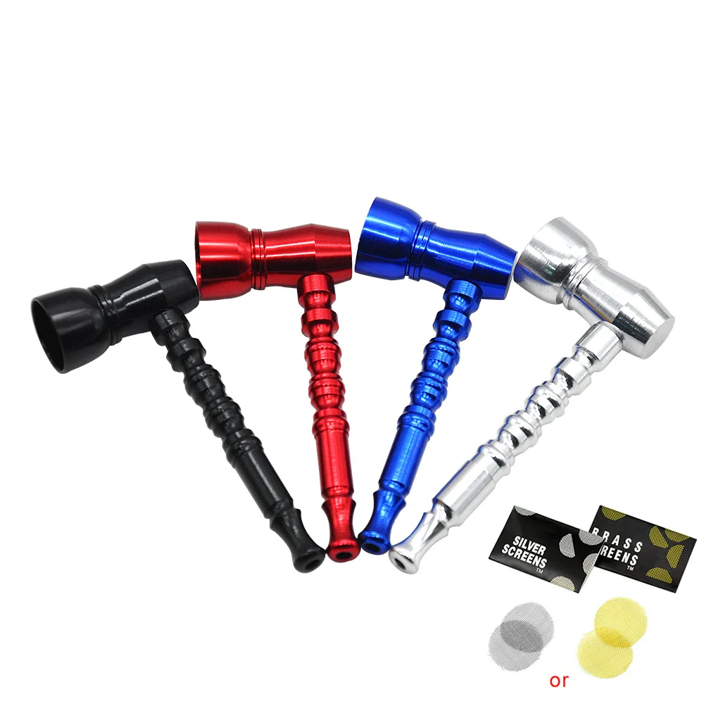 4 Colors Mini Smoking Pipe Best Metal Pipe Tobacco Portable Smoke Tube